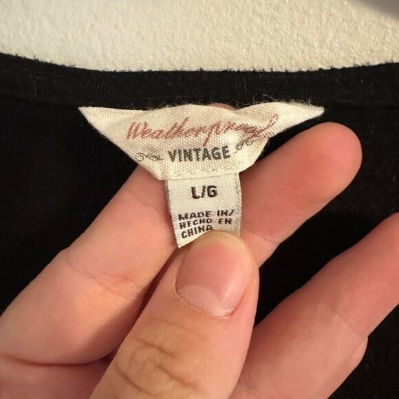 Weatherproof Vintage Button-Down Top Black Women's Large - Picture 2 of 5